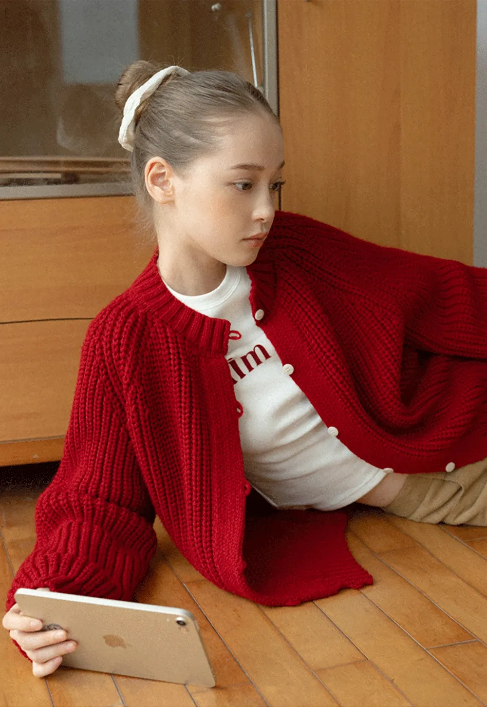 Classic Button Cardigan Women Soft Knitwear