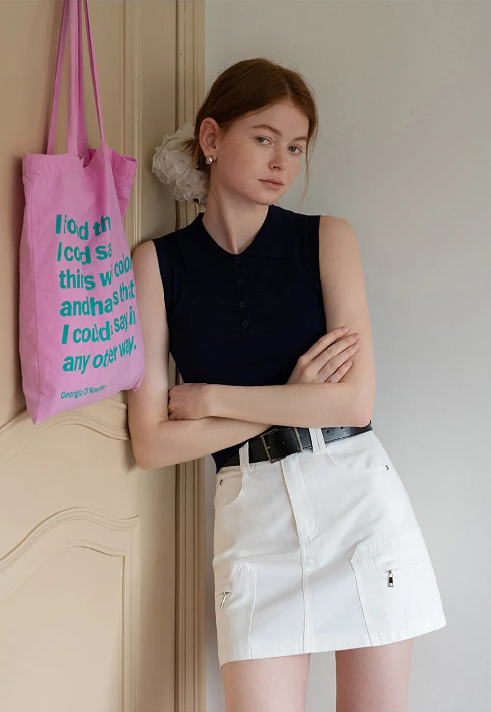 Women's High-Waist A-Line Mini Jean Skirt