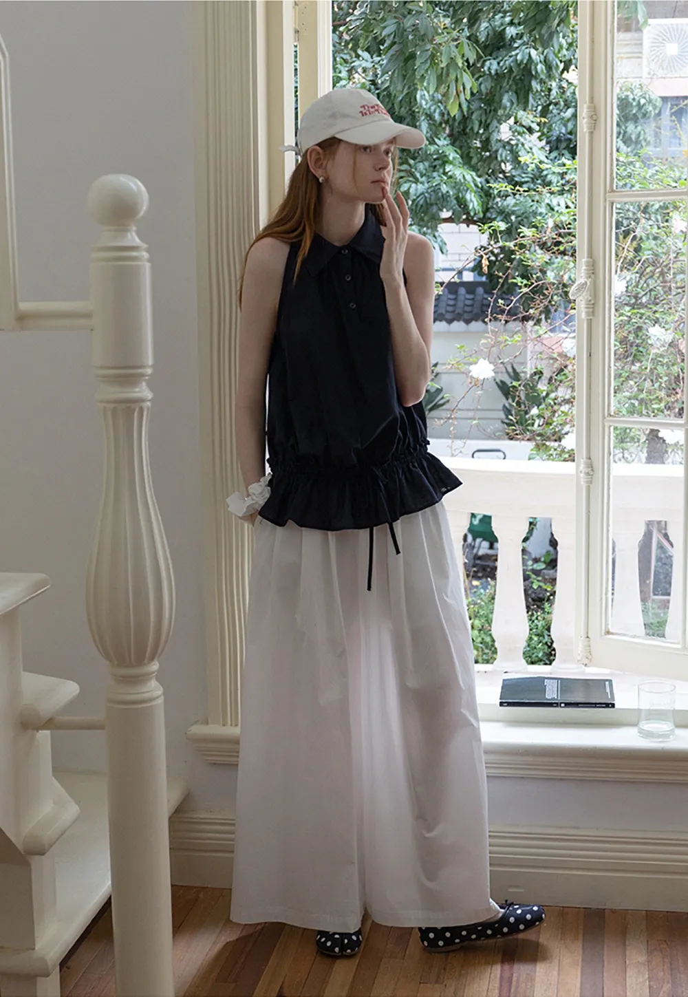 Wide-Leg Skirt Pants