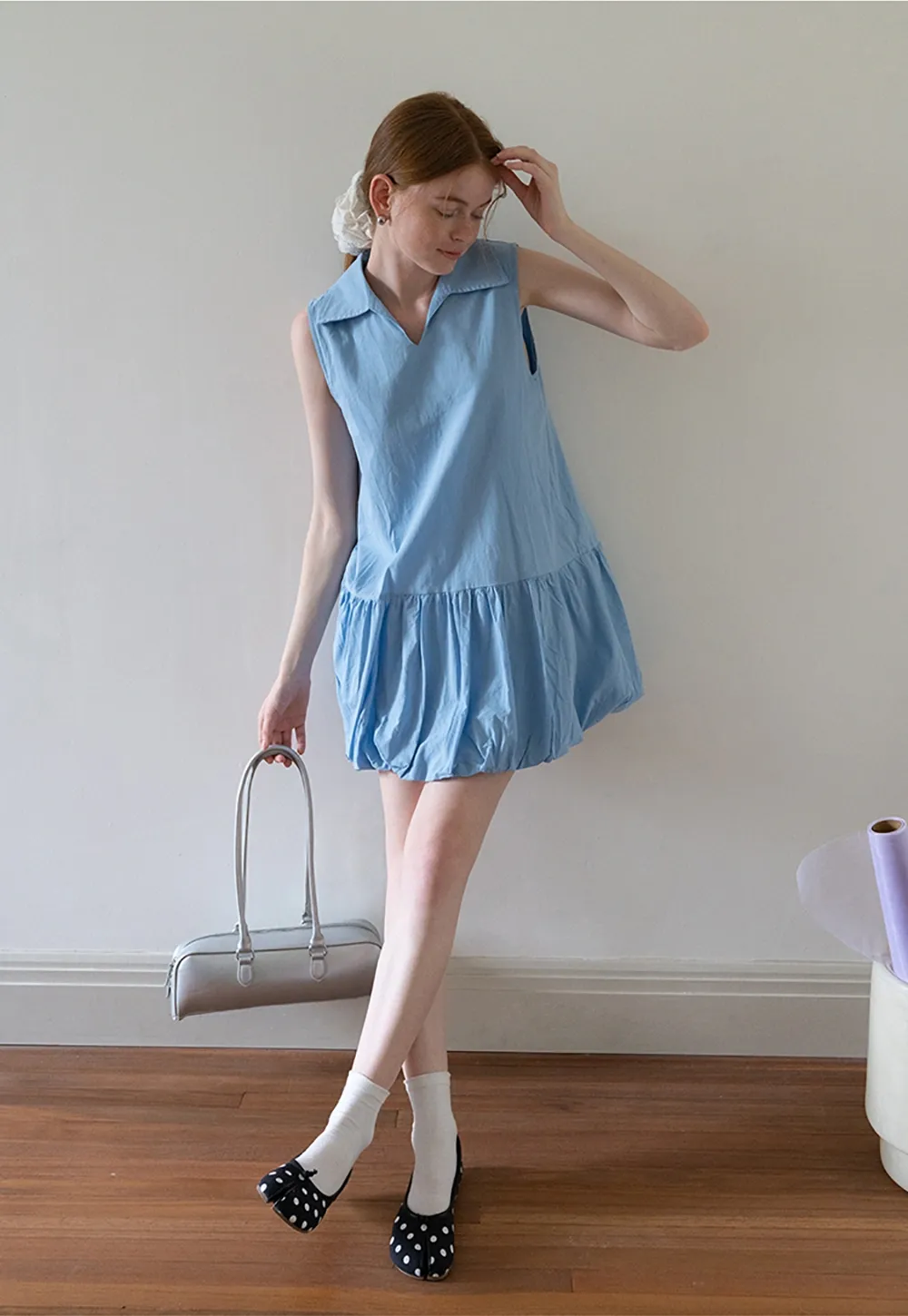 Women’s Sleeveless Bubble Hem Mini Dress