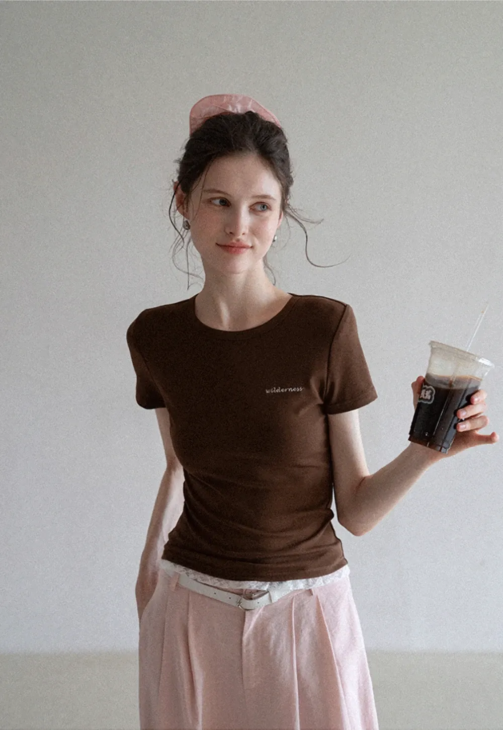 Lace Trim Embroidered T-Shirt