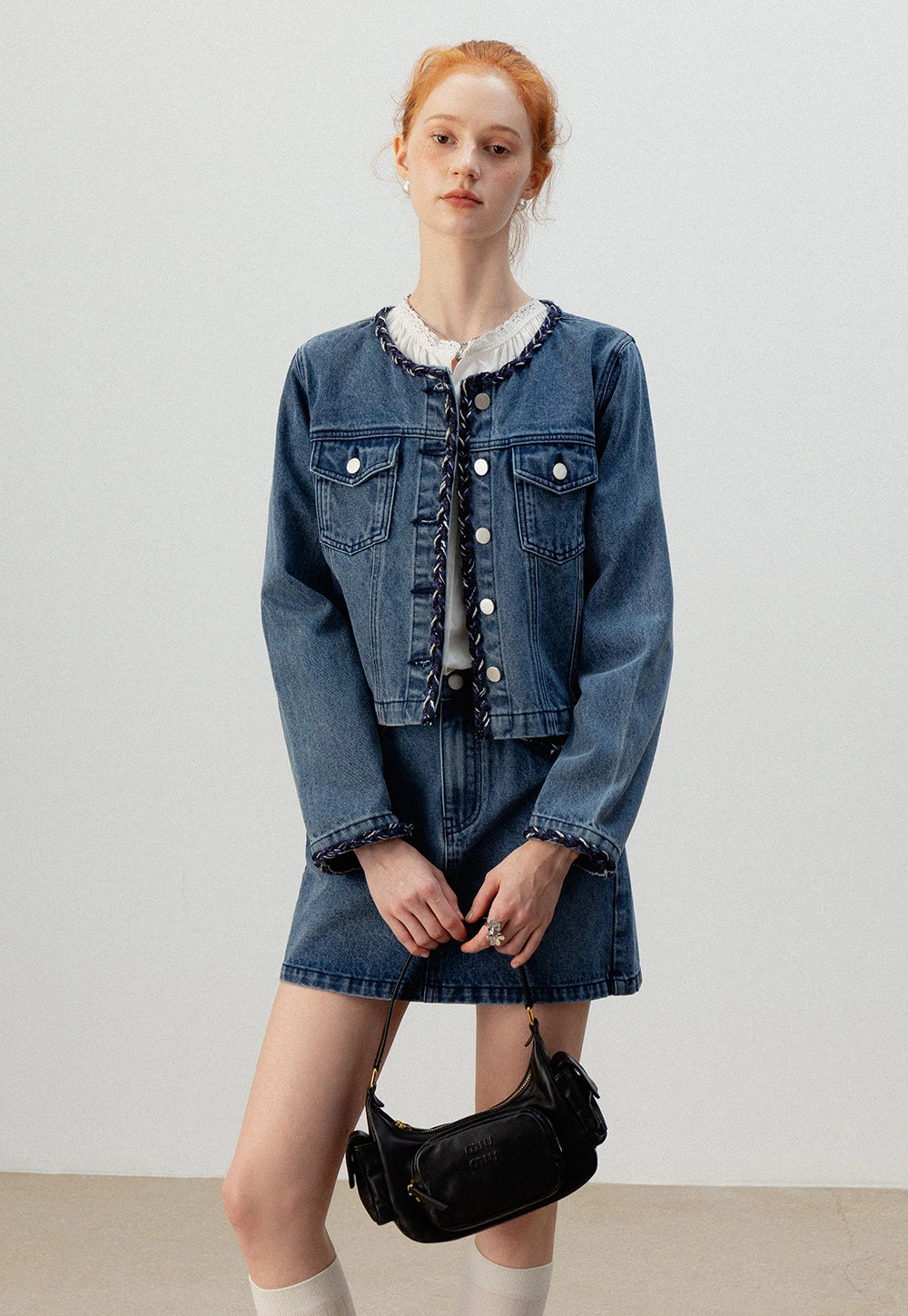 Women's Denim Jacket and Skirt Set – EGGKA