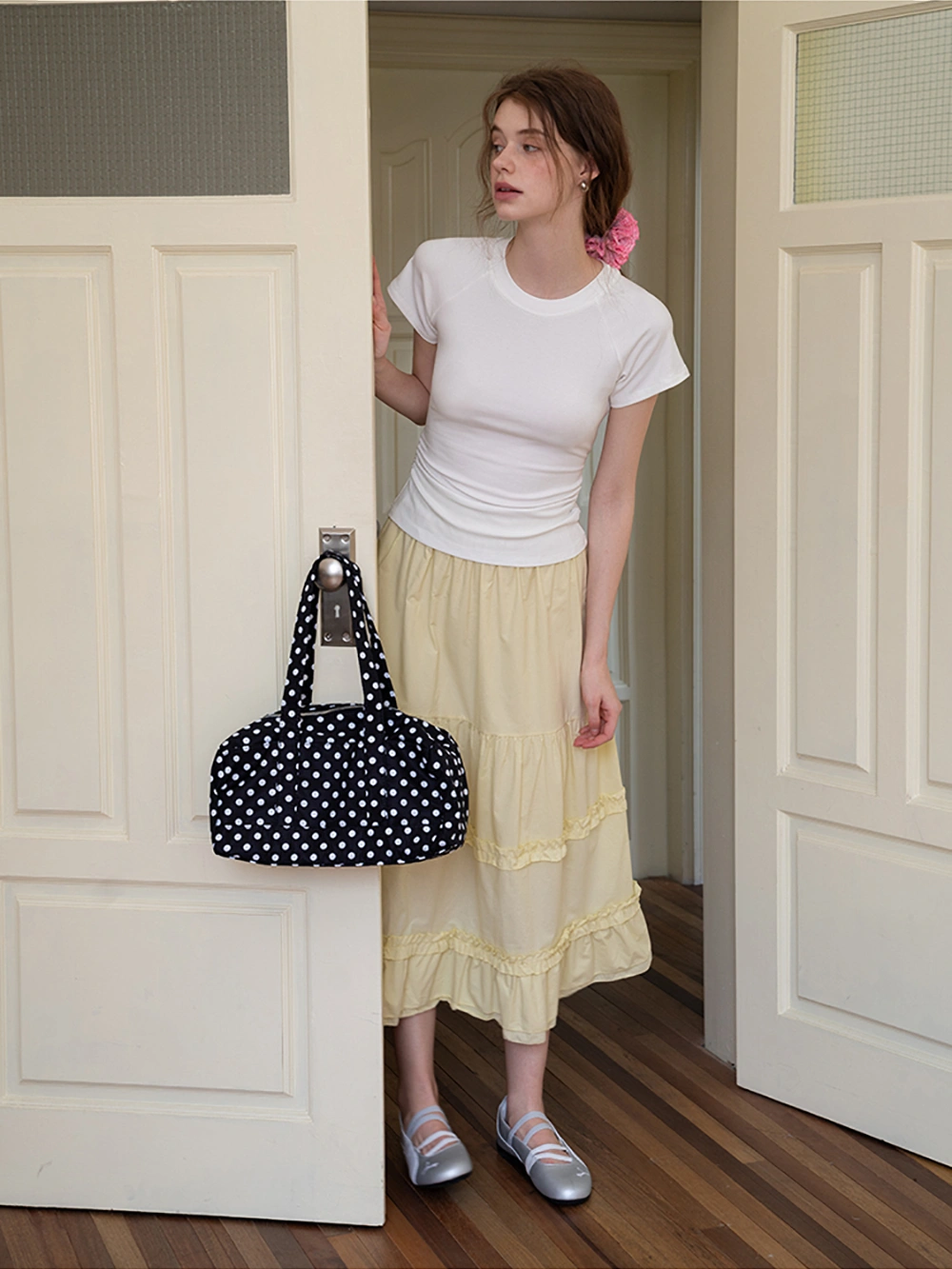 Tiered Ruffle Midi Skirt