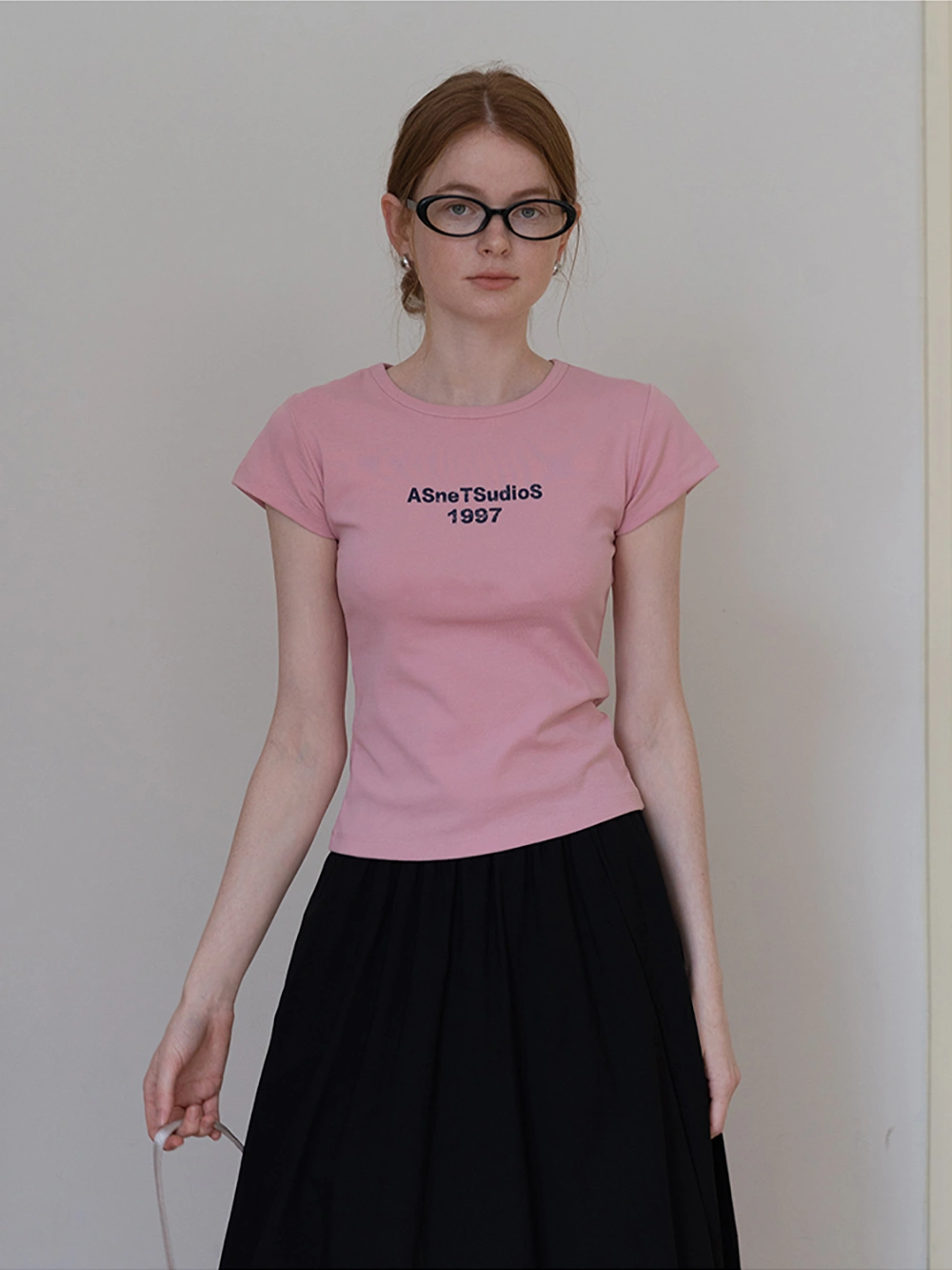 Slim Fit Contrast Letter Tee for Women