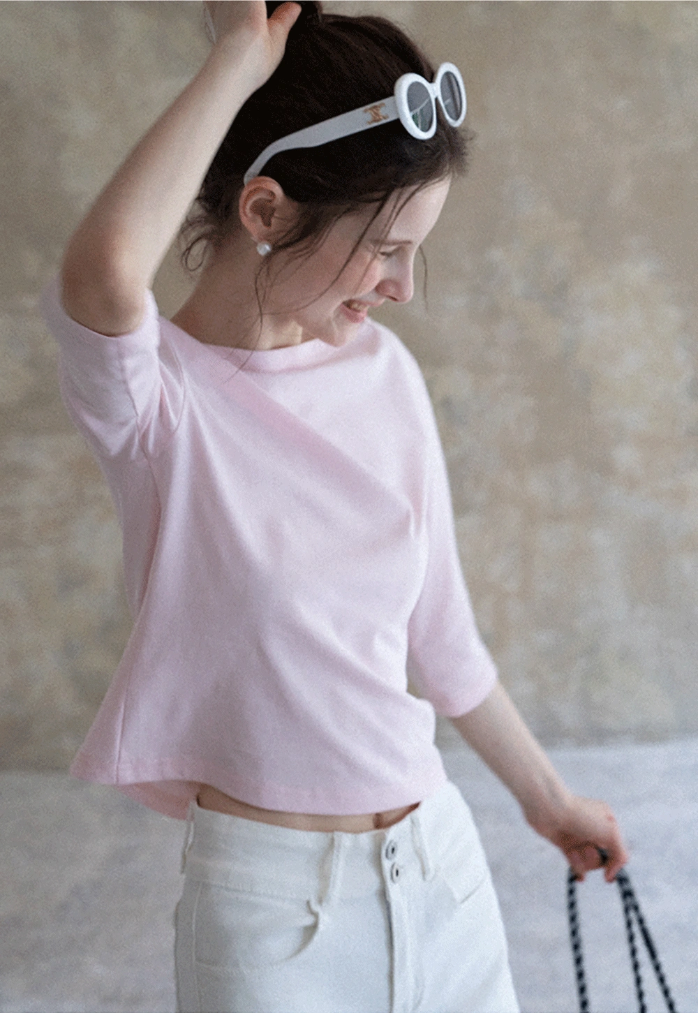 Women's Boat Neck 3/4 Sleeve Top