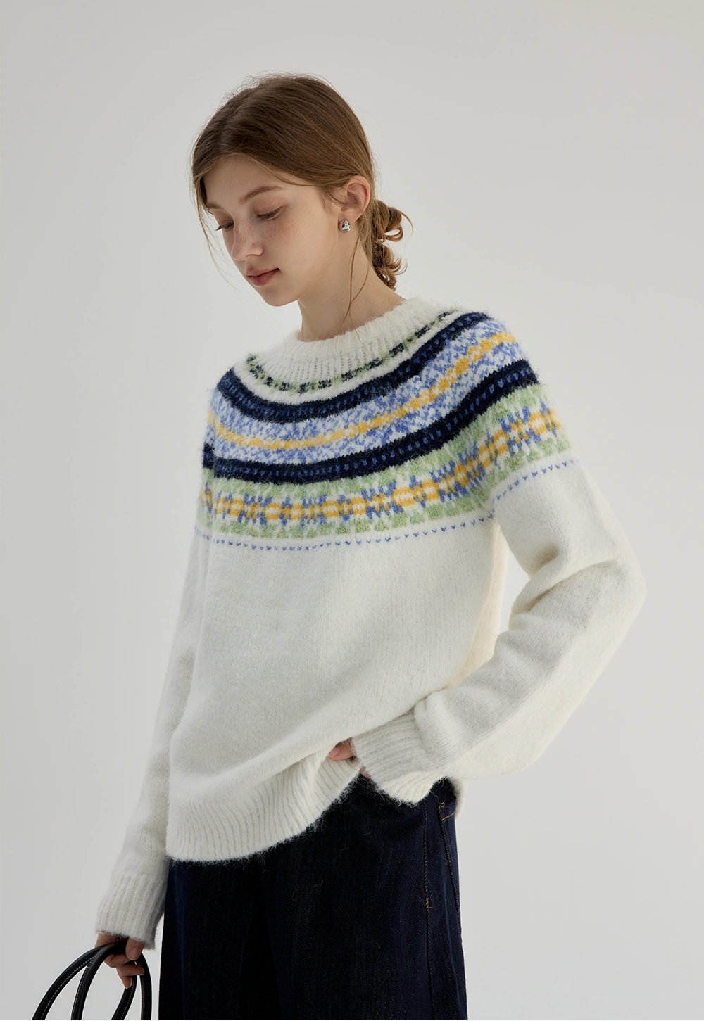 Women's Fair Isle Crew Neck Sweater
