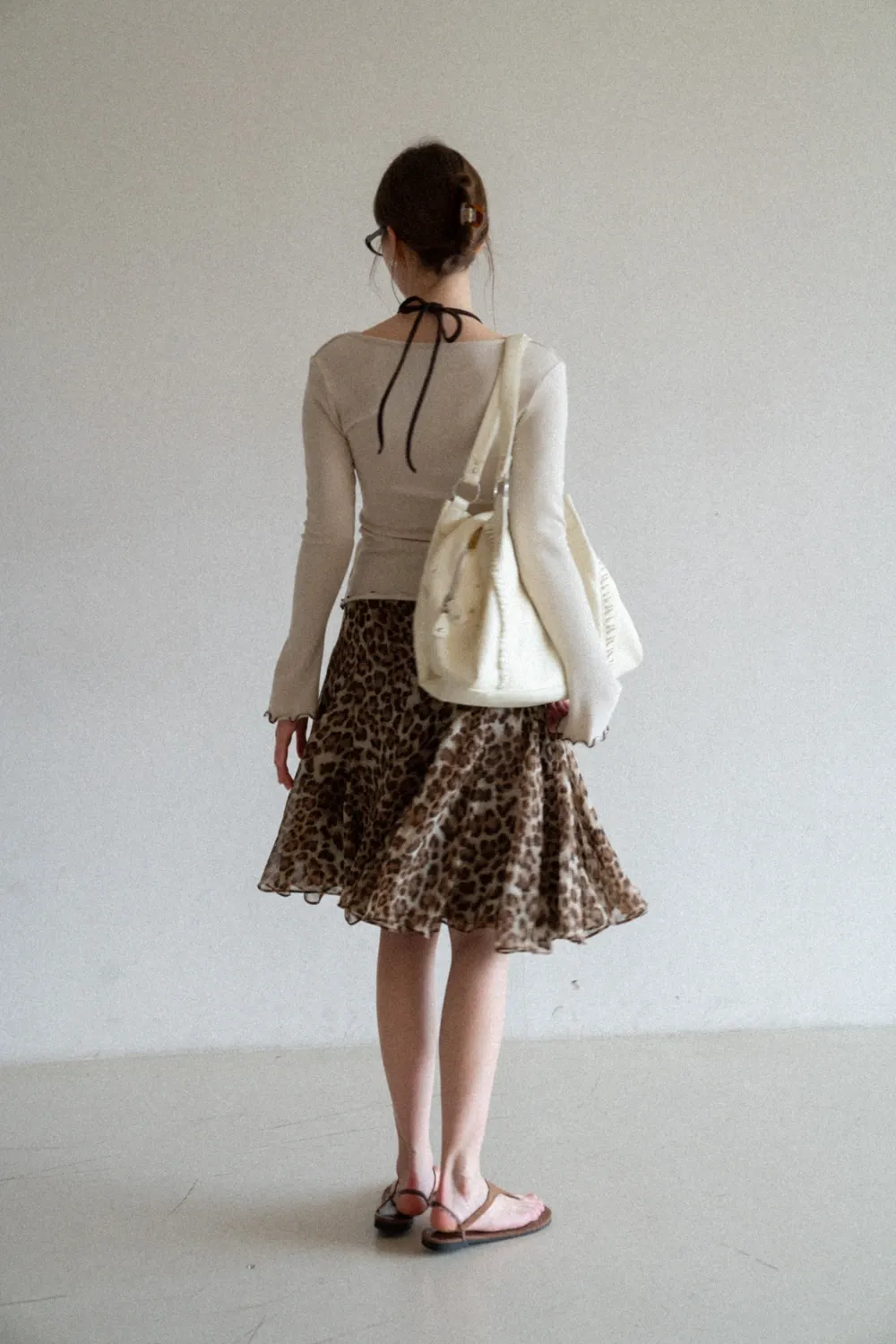 Leopard Print A-Line Skirt