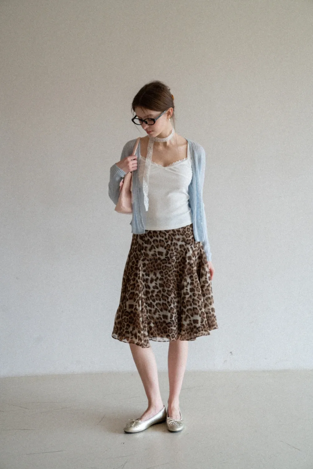 Leopard Print A-Line Skirt