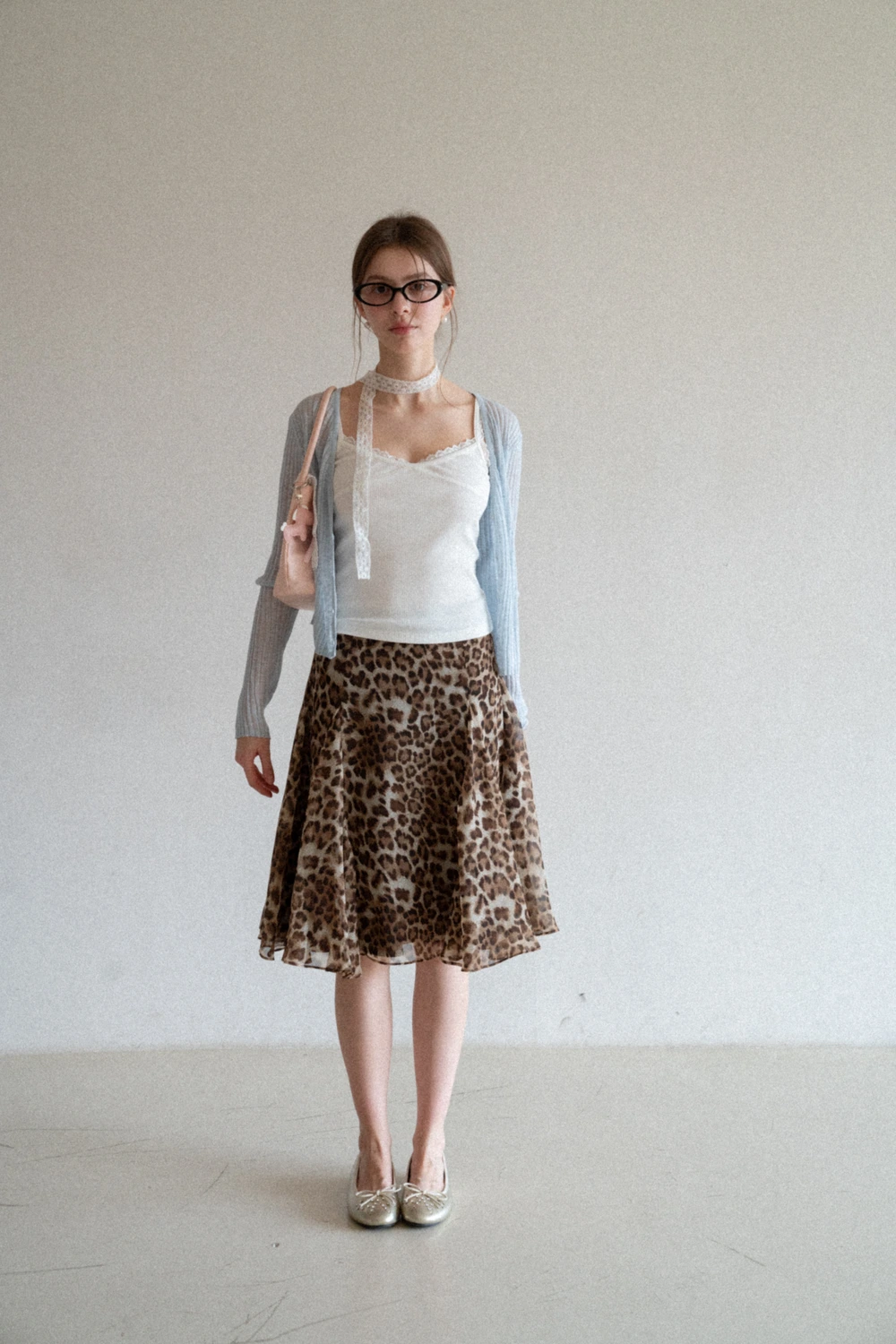 Leopard Print A-Line Skirt