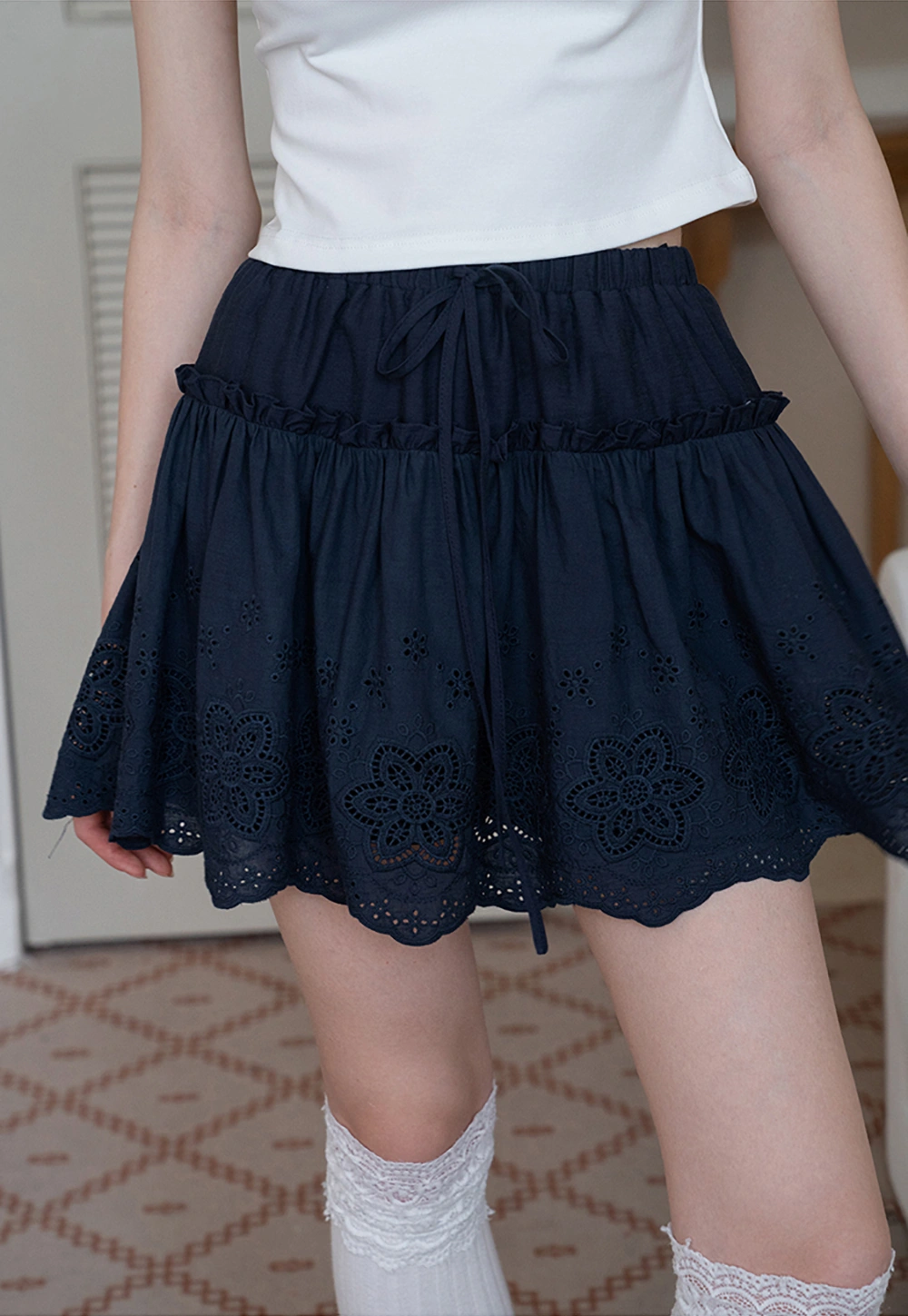 Women's Embroidered Lace Skirt