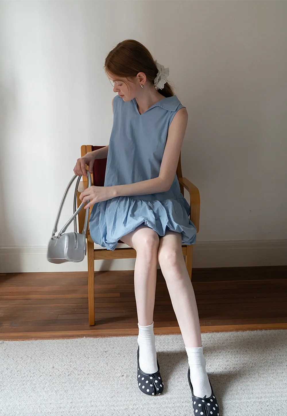 Women’s Sleeveless Bubble Hem Mini Dress