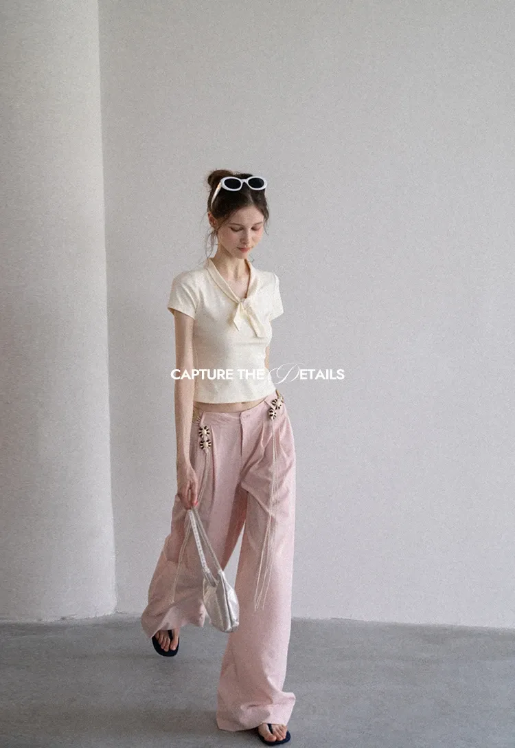 Boho Shell Tassel Wide Leg Pants