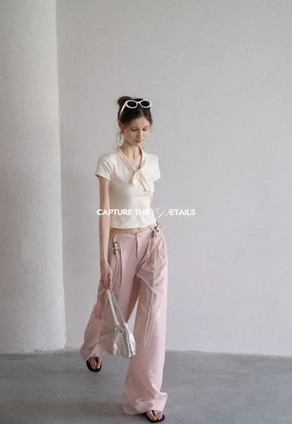 Boho Shell Tassel Wide Leg Pants