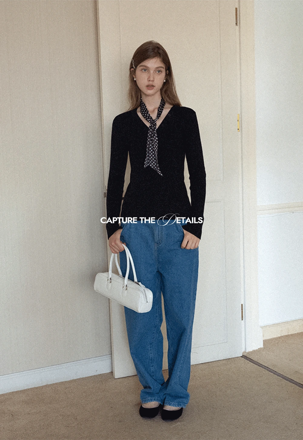 Womens Ribbed Long Sleeve V-Neck Button Top