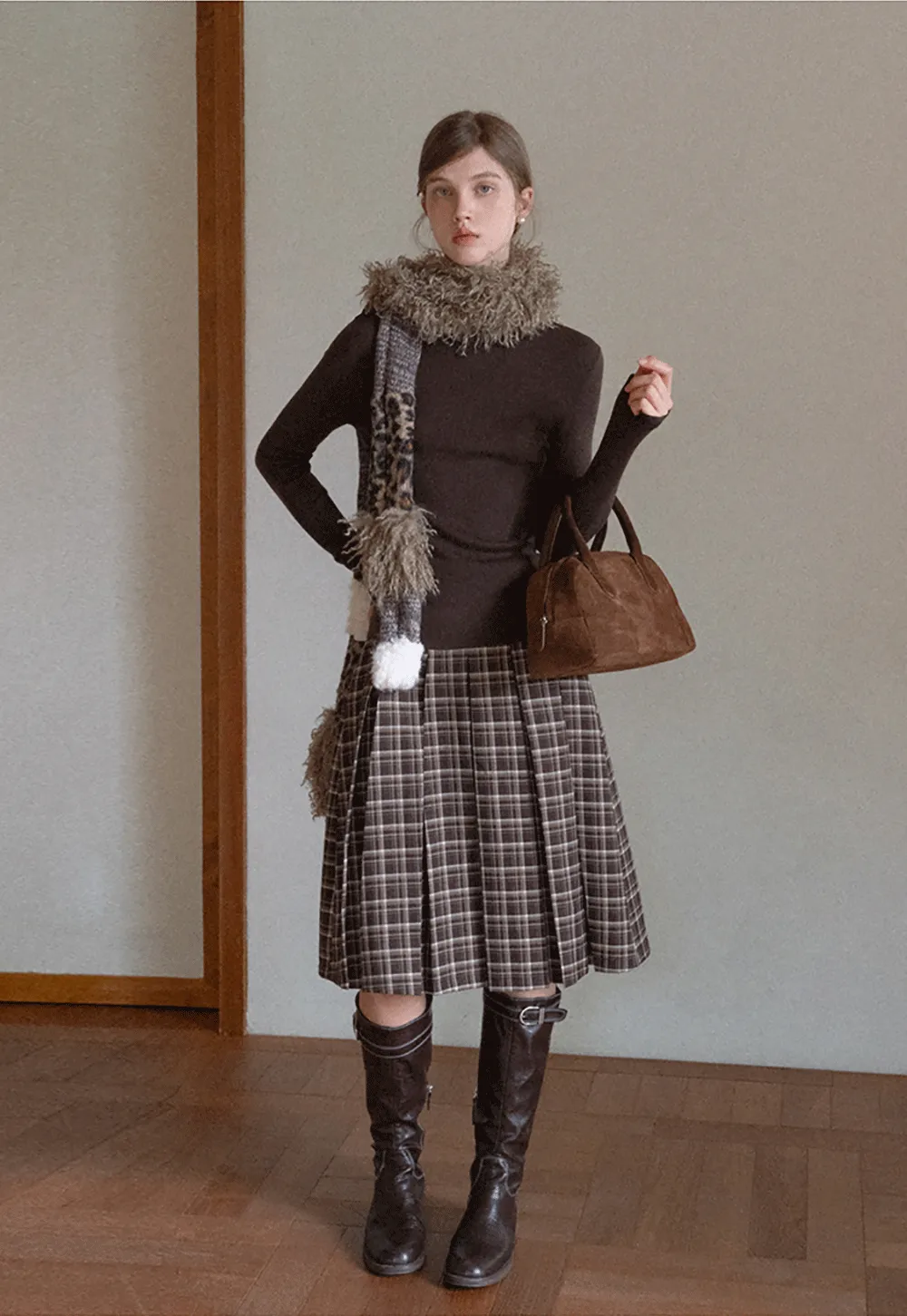 Ribbed Turtleneck Top