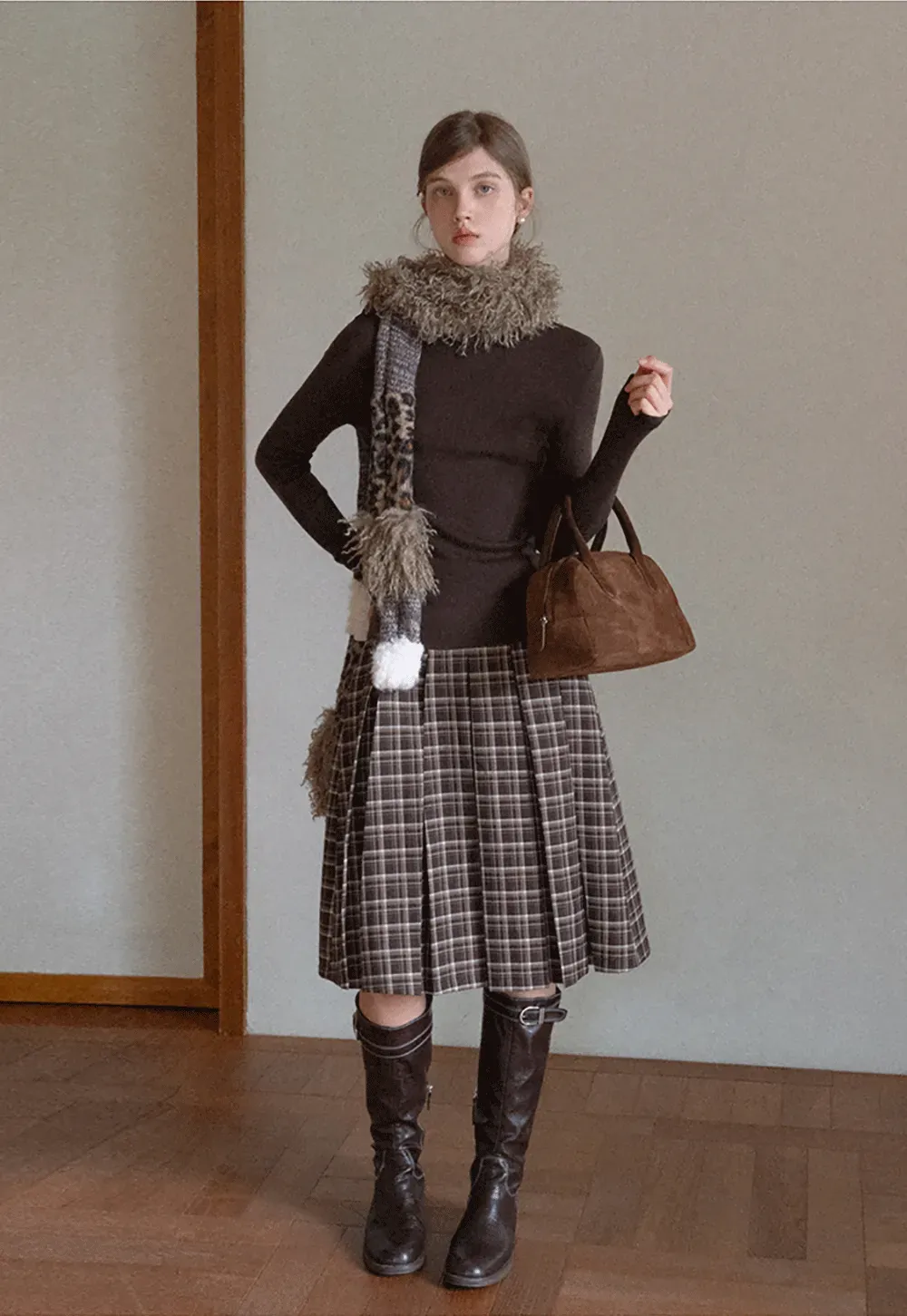 Ribbed Turtleneck Top