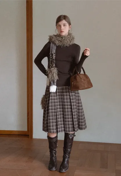 Ribbed Turtleneck Top