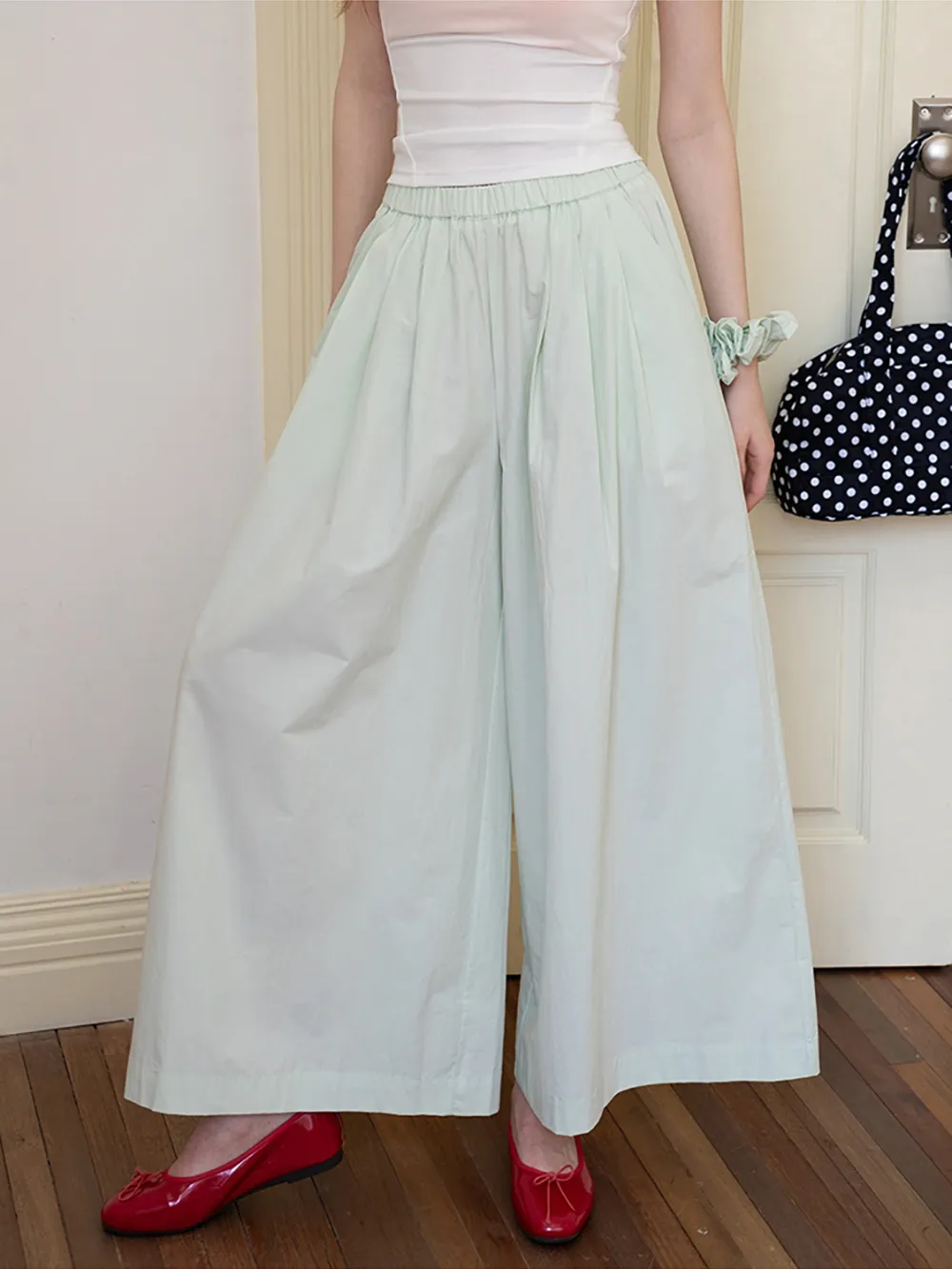 Wide-Leg Skirt Pants