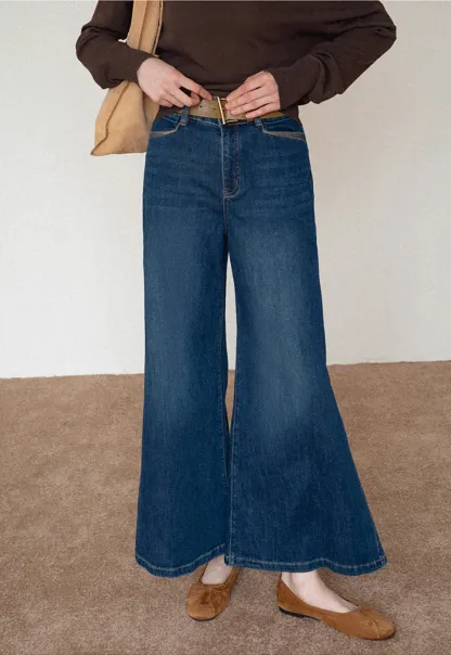 Women's High-Waisted Wide Leg Jeans