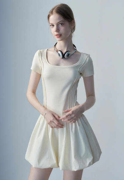 Women's Square Neck Casual Dress