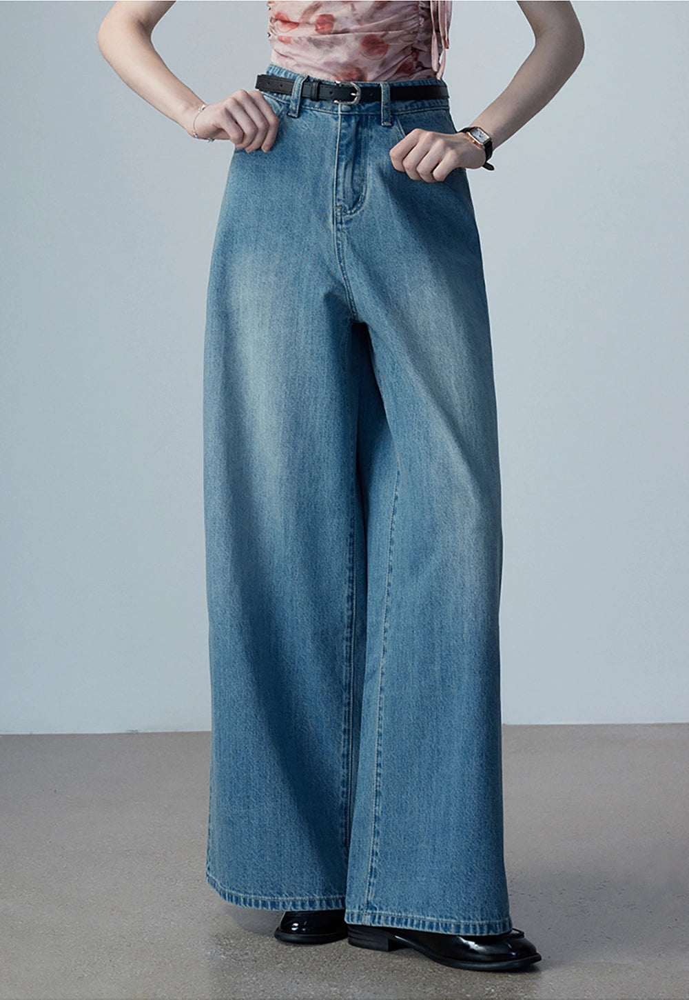Women's High Rise Wide Leg Jeans – EGGKA