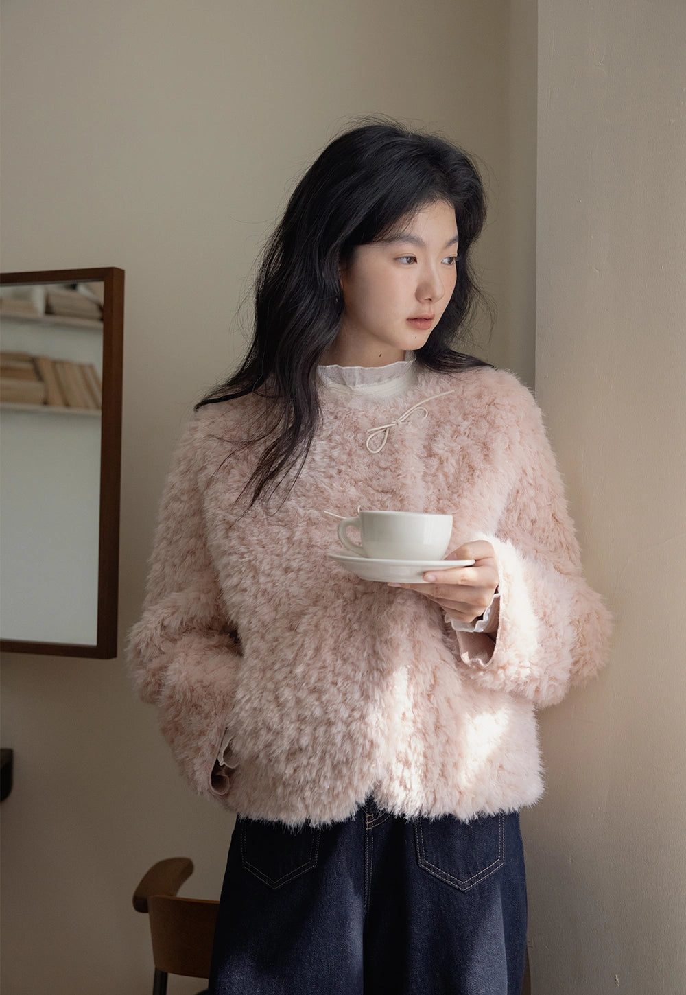 ジャケット・アウター  Faux Fur Coat ZARA NEW WOMAN SHORT ZW COLLECTION FAUX FUR JACKET TAUPE