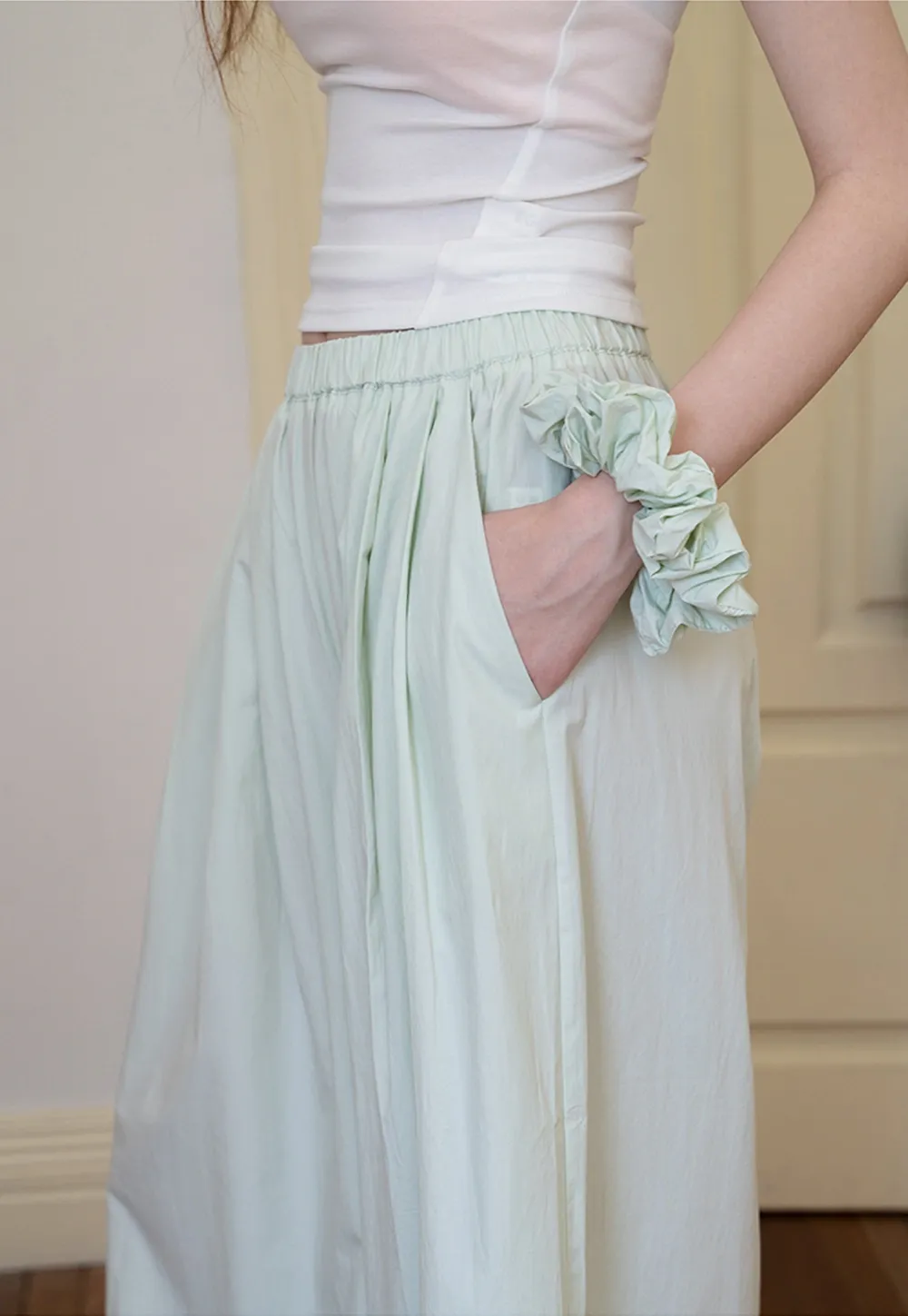 Wide-Leg Skirt Pants