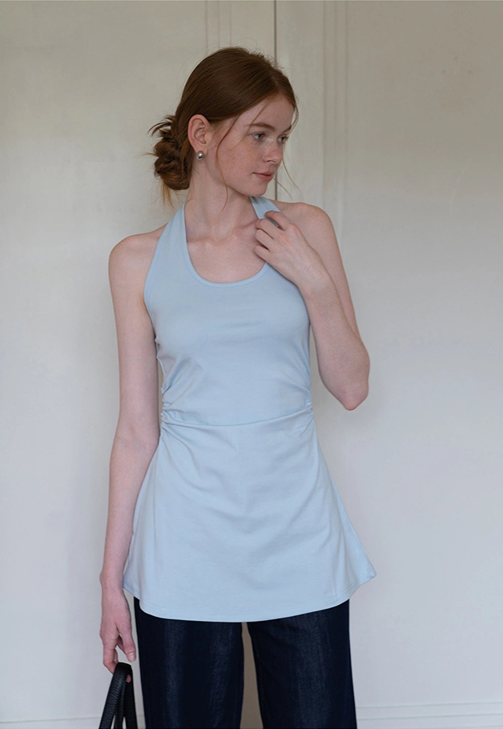 Women’s Halter-Neck Ruched Mini Dress