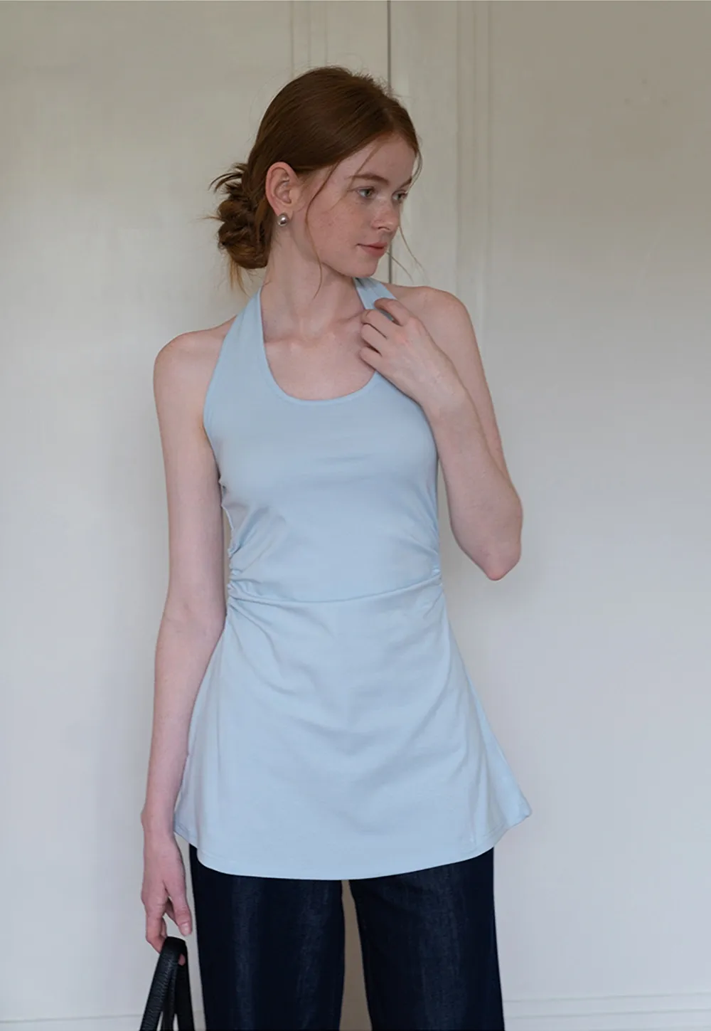 Women’s Halter-Neck Ruched Mini Dress