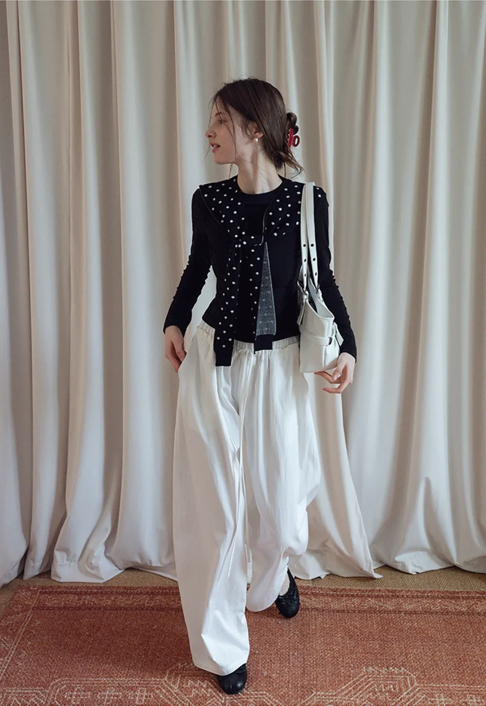 Women's Drawstring Wide-Leg Pants