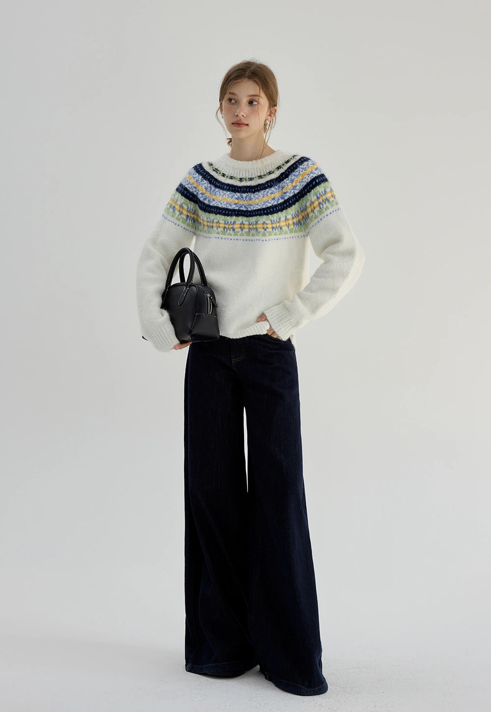 Women's Fair Isle Crew Neck Sweater
