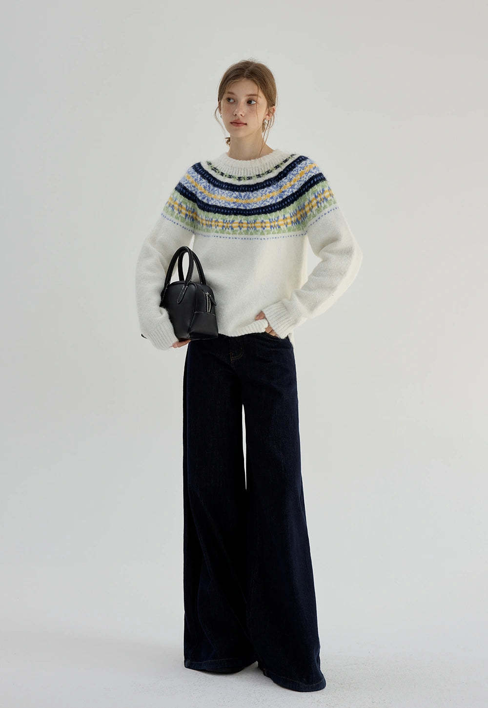 Women's Fair Isle Crew Neck Sweater
