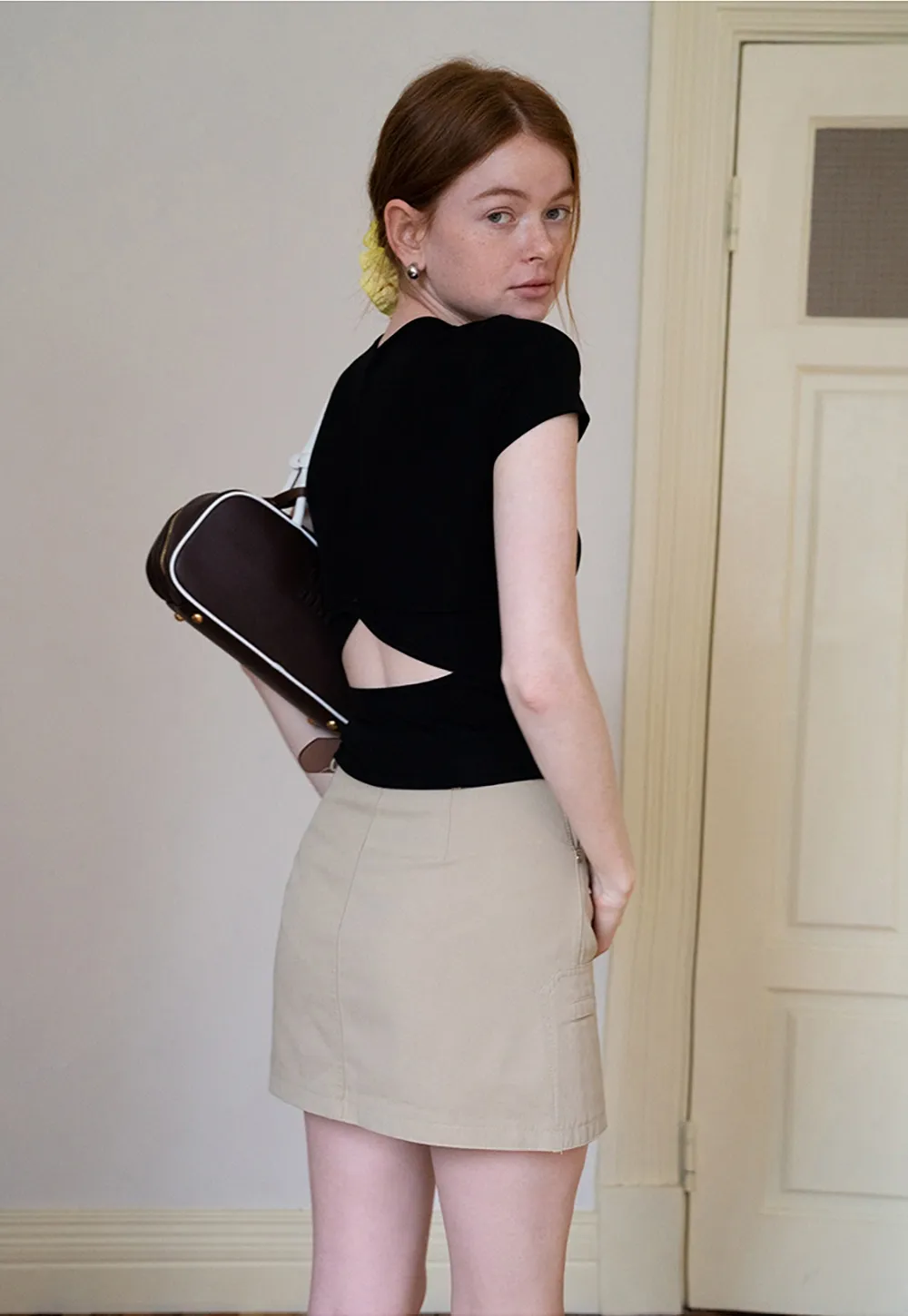 Women's High-Waist A-Line Mini Jean Skirt