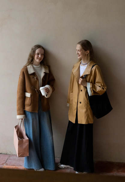 Women's Faux Suede Toggle Jacket – EGGKA