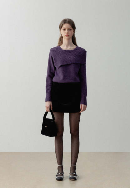 Women's Asymmetrical Knit Sweater