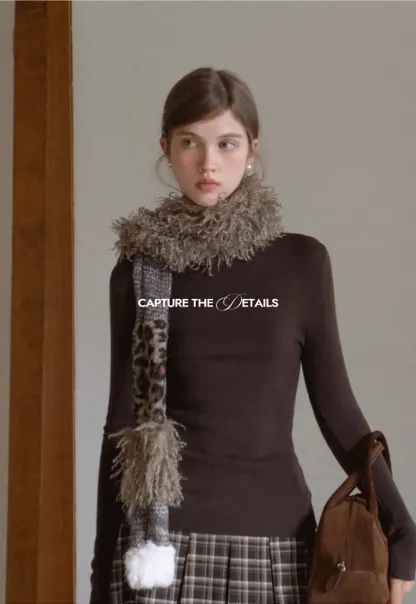 Ribbed Turtleneck Top