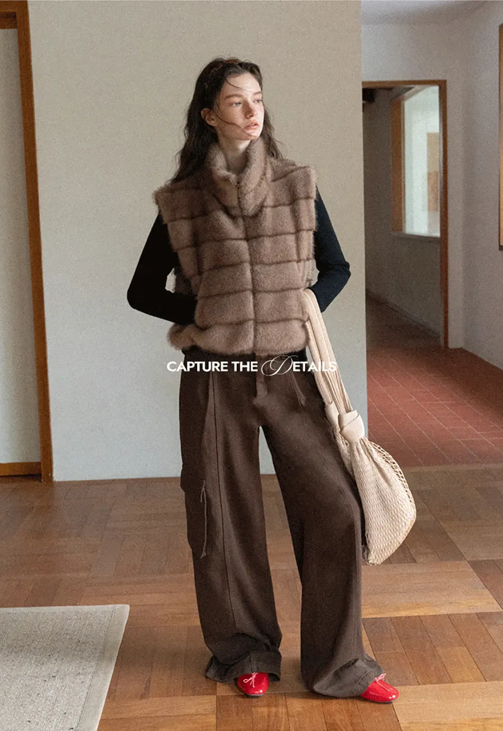 Ribbed Scoop Neck Long-Sleeve Top