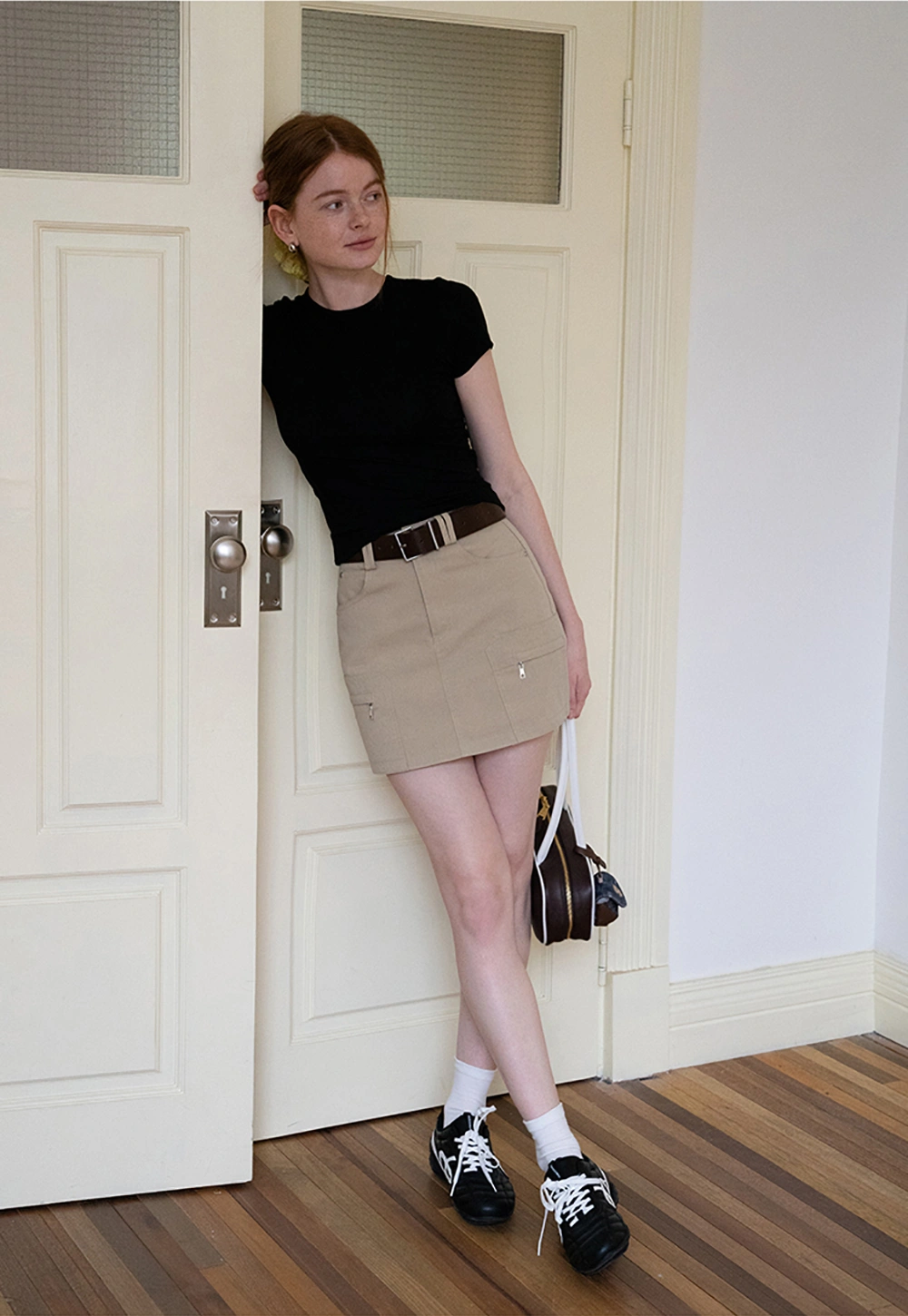 Women's High-Waist A-Line Mini Jean Skirt