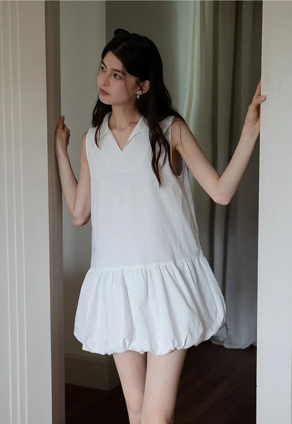 Women’s Sleeveless Bubble Hem Mini Dress