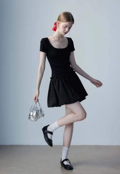 Women's Square Neck Casual Dress