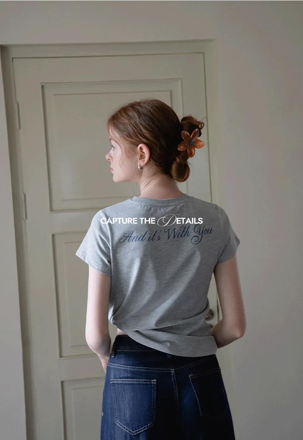 Artistic Dog Graphic Fitted Tee