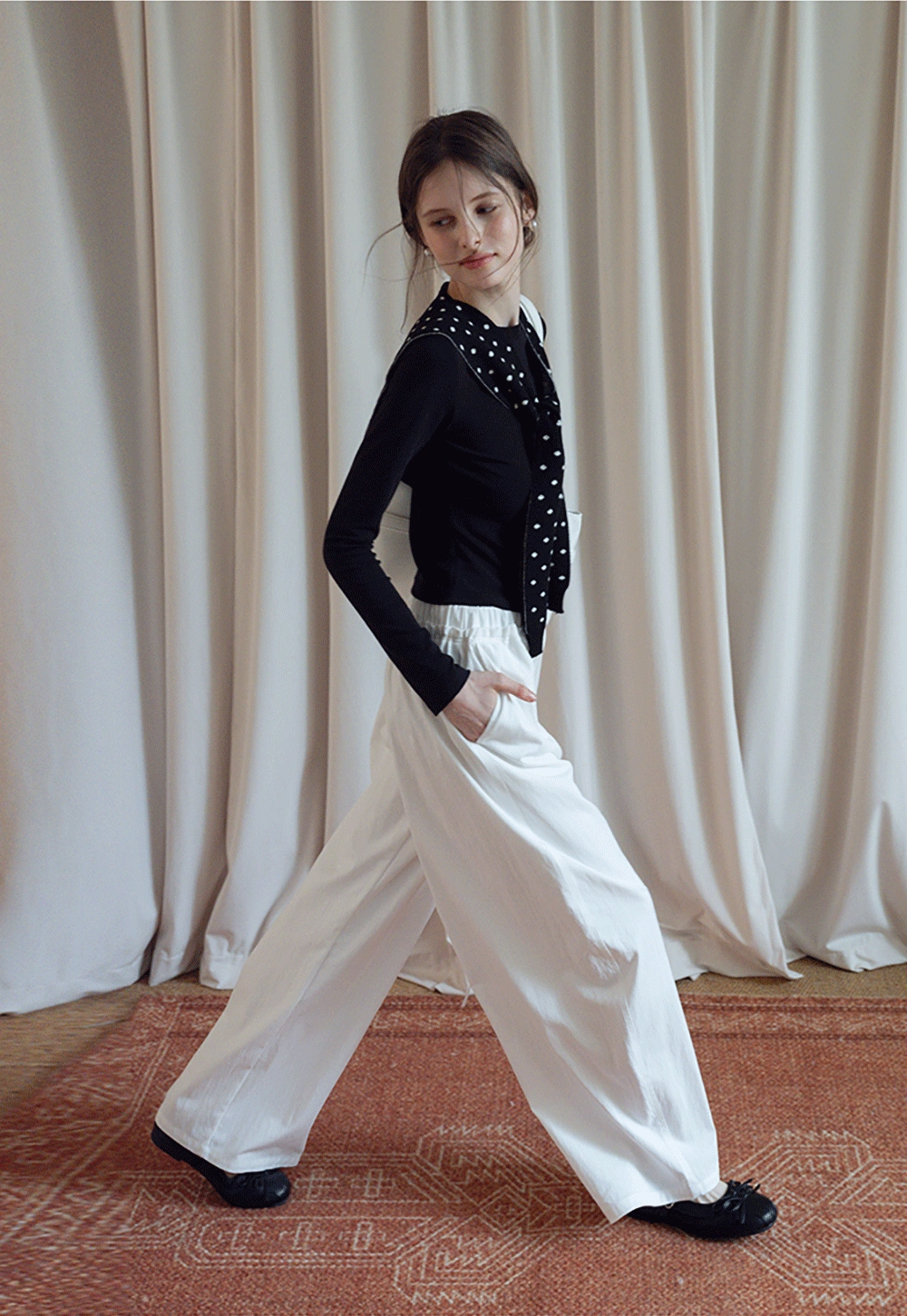 Women's Drawstring Wide-Leg Pants