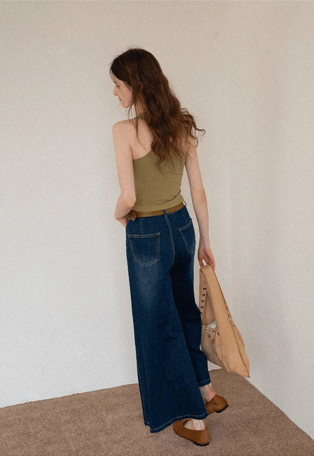 Women's High-Waisted Wide Leg Jeans