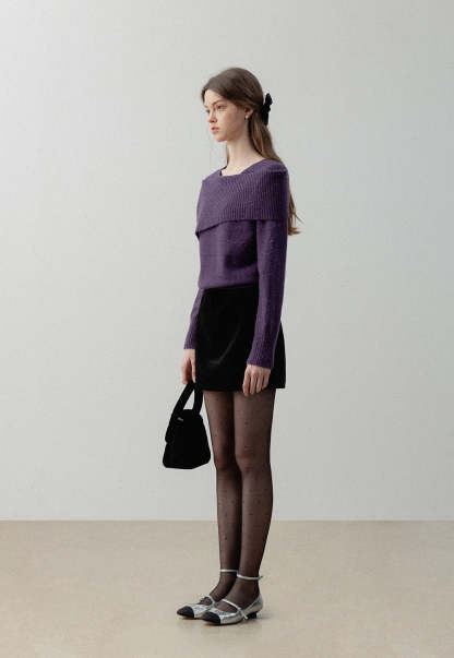 Women's Asymmetrical Knit Sweater