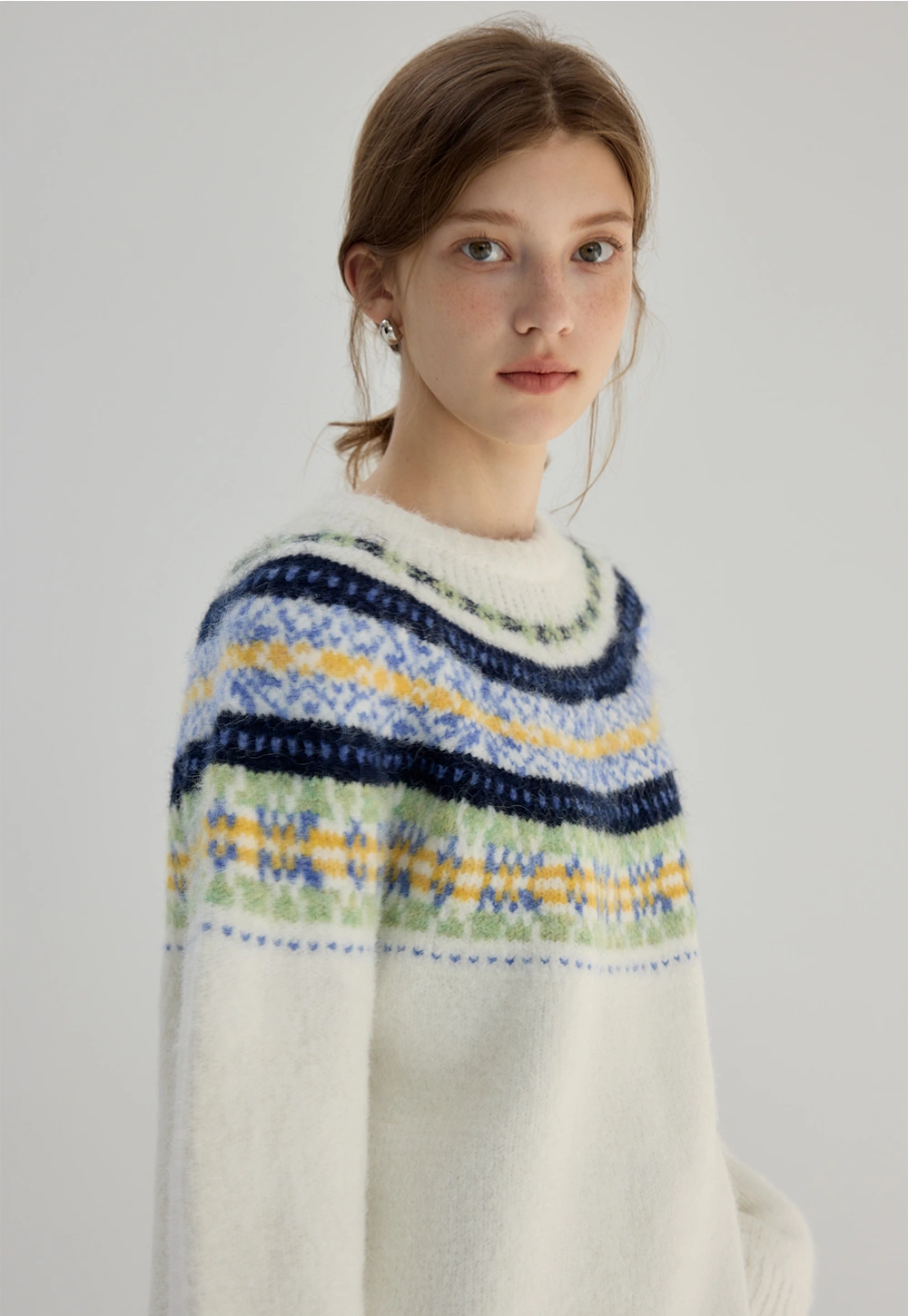 Women's Fair Isle Crew Neck Sweater