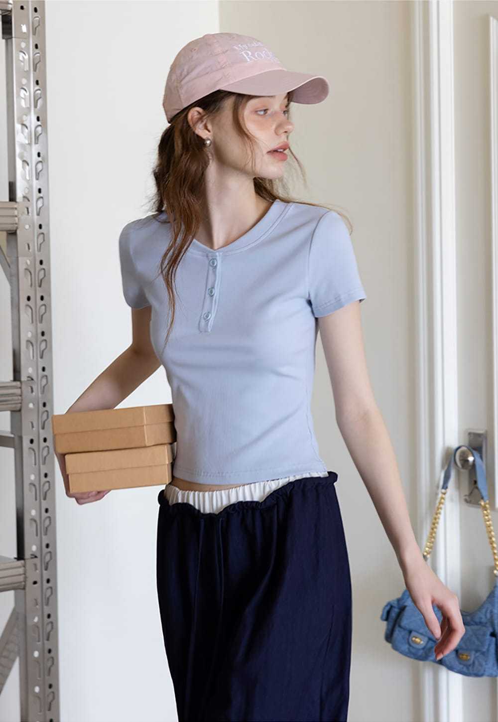 Relaxed Fit Crinkle Pants