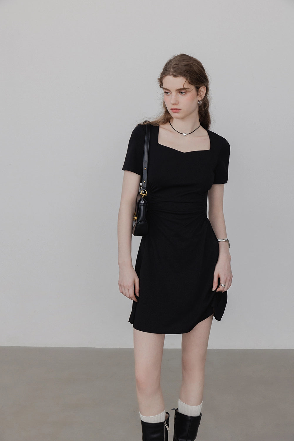 Women's Square Neck A Line Short Dress