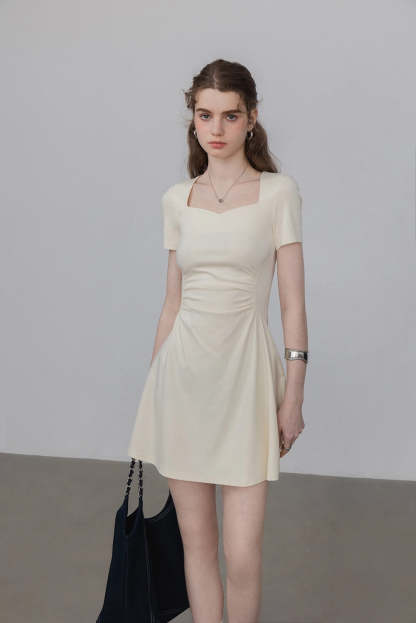 Women's Square Neck A Line Short Dress