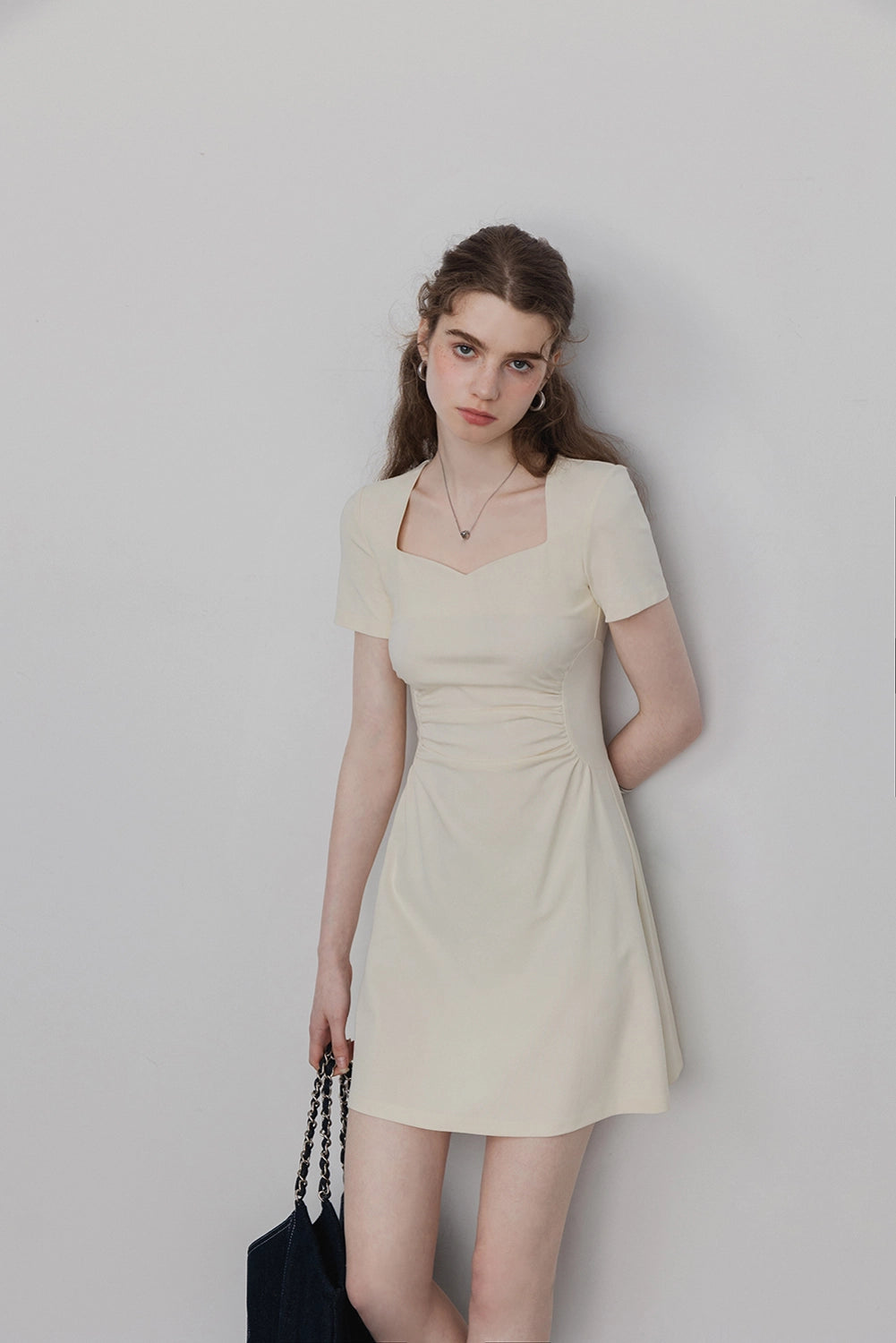 Women's Square Neck A Line Short Dress