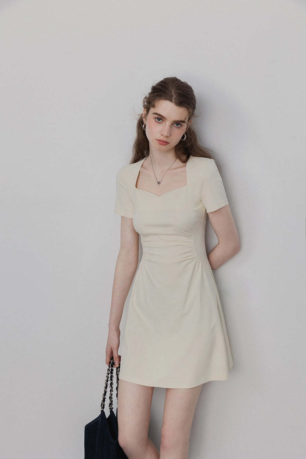 Women's Square Neck A Line Short Dress